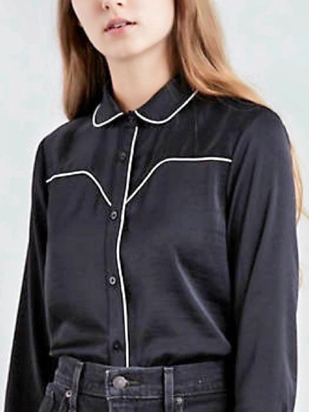 Levi's Alexandra Western Shirt Black & White Size Medium